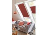 Dachfensterplissee SUNLINES "StartUp Style Honeycomb TL", rot (ziegelrot, weiß), B:61,3cm H:99,5cm, Obermaterial: 100% Polyester, Plissees, Dachfensterplissee, mit Führungsschienen