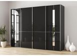 Schwebetürenschrank MUSTERRING "Imola W", grau (graphit), B:296,3cm H:236cm T:67cm, Floatglas, Holzwerkstoff, Schränke, Schwebetürenschrank, inkl. Einlegeböden und Kleiderstangen, mit Glastüren inkl. Zierspiegel