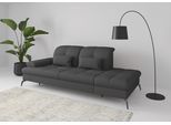 Recamiere SIT & MORE "Amica, inkl. Sitztiefenverstellung und Armteilverstellung", grau (dunkelgrau), B:231cm H:90cm T:122cm, 95% Polyester, 5% Polyamid, Sofas, Recamiere, wahlweise mit Kopfteilverstellung und Stauraum