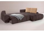 Ecksofa HOME AFFAIRE "Bono L-Form", braun (dunkelbraun, caramel), B:291cm H:90cm T:174cm, Luxus-Microfaser ALTARA NUBUCK (100% Polyester);Luxus-Microfaser ALTARA NUBUCK (100% Polyester);Samtstruktur (95% Polyester, 5% Polyamid), Sofas, Ecksofa, wahlweise mit Bettfunktion