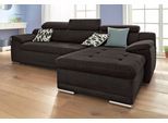 Ecksofa SIT & MORE "Andiamo L-Form", schwarz, B:270cm H:93cm T:165cm, Kunstleder SOFTLUX;Luxus-Microfaser ALTARA NUBUCK (100% Polyester);Struktur ( 100% Polyester), Sofas, Ecksofa, wahlweise mit Bettfunktion, inklusive Kopfteilverstellung