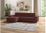Ecksofa DOMO COLLECTION "Capelo, komfortabel, klare Linien zeichnen dieses Design aus, L-Form", lila (beere), B:297cm H:84cm T:160cm, 70% Polyacryl, 15% Polyester, 15% Baumwolle, Sofas, Ecksofa, mit Armteilverstellung, wahlweise mit Bettfunktion, Federkern