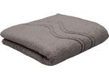 Duschtuch ROSS "Cashmere feeling", grau (flanell), B:75cm L:140cm, Frottier, Baumwolle, Handtücher, Duschtuch, 100% Baumwolle, mit Wellen-Bordüre, große Farbauswahl