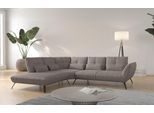 Ecksofa OTTO HOME "Mikado L-Form", grau (taupe), B:297cm H:88cm T:245cm, 100% Polyester, Sofas, Ecksofa, inkl. Sitztiefenverstellung und Armteilverstellung