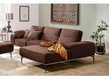 Ecksofa W.SCHILLIG "run, Designsofa mit tollem Sitzkomfort, bequem, L-Form", braun (macchiato z73), B:319cm H:88cm T:178cm, Longlife Xtra-Leder Z73: Naturwalkleder der Luxusklasse aus den erlesensten Rohhäuten. Hautstärke 1, 1 – 1, 3 mm;ROHLEDER Jacquard-Flachgewebe Q2 W60 (63% Polyester, 37% Polyacryl);ROHLEDER Chenille-Flachgewebe Q2 W77 (68% Polyacryl, 32% Polyester);Stoff S37 (100% Polyester),