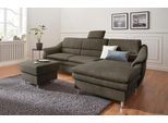 Ecksofa SIT & MORE "Cardoso L-Form", grau (taupe), B:264cm H:90cm T:162cm, Luxus-Microfaser 2 (100% Polyester);Luxus-Microfaser ALTARA NUBUCK (100% Polyester);Luxus-Microfaser 1 (100% Polyester), Sofas, Ecksofa, mit Federkern, wahlweise mit Bettfunktion