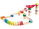 Kugelbahn HAPE "Zweispurige Murmelbahn mit Domino", bunt, Kugelbahnen, Baby, Holz, Kunststoff, Kugelbahn
