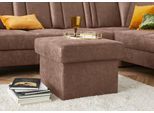 Stauraumhocker SIT & MORE "Melissa", braun (haselnuss), B:60cm H:48cm T:60cm, 100% Polyester, Hocker, Stauraumhocker, klassisches Design, optional in dem mit Wasser zu reinigendem Bezug