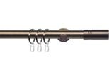 Gardinenstange LIEDECO "CELZYLIN01SG1L" Gr. 4, braun (bronzefarben), L:240cm Ø:25mm, Metall, Gardinenstangen, Gardinenstange, 1-läufig im Fixmaß Ø 25 mm
