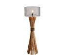 SALESFEVER Stehlampe "Bailee", beige (natur, schwarz), 1, Ø 50cm H: 149cm, 1 Stk., Leuchten, handgefertigt, Schirm im Rost-Look, Stehlampe