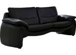 2-Sitzer PLACES OF STYLE "Luna", schwarz, B:185cm H:80cm T:88cm, Sofas, 2-Sitzer, in einzigartiger Optik