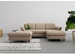 Stauraumhocker SIT & MORE "Maggiore", grau (taupe), B:102cm H:48cm T:67cm, 98% Polyester, 2% Polyamid, Hocker, Stauraumhocker, mit Stauraum und modernen Metallbeinen