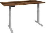 Schreibtisch MÄUSBACHER "Big System Office", silber (silber, texas oak, silber, texas oak), B:160cm, Tische, Schreibtisch, Breite 160 cm, elektrisch höhenverstellbar