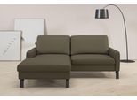 Ecksofa HOME AFFAIRE "Lecce, L-Form, Federkernpolsterung, Breite 194 cm", light, braun, B:194cm H:86cm T:164cm, 100% Polyester, Sofas, Ecksofa, inkl. saugroboterfreundliche Höhe & schmale Armlehnen
