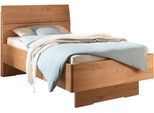 Holzbett WIEMANN "Cardiff, Bettgestell, Bettrahmen, teilmassiv Erle", erle teilmassiv, B:120cm L:190cm, Betten, Holzbett, Kopf- und Fußteil aus Massivholz in Erle, verschiedene Größen