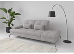 Recamiere SIT & MORE "Amica, inkl. Sitztiefenverstellung und Armteilverstellung", silber, B:231cm H:90cm T:122cm, 90% Polyester, 10% Polyamid, Sofas, Recamiere, wahlweise mit Kopfteilverstellung und Stauraum
