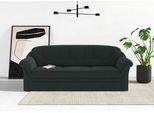 3-Sitzer DOMO COLLECTION "Montana für kleine Räume, Breite 184cm, komfortabel und zeitlos", grün (dunklegrün), B:184cm H:84cm T:82cm, 100% Polyester, Sofas, 3-Sitzer, bequeme Armlehnen