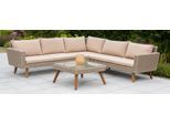 Gartenlounge-Set MERXX "Pamplona", beige, Obermaterial: 100% Polyester. Füllung: 100% Polyurethan, Sitzmöbel-Sets, Gartenlounge-Set