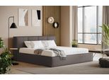 Polsterbett COTTA "MILANO II inkl. Bettkasten, erhältlich in den Breiten 160 & 180cm", charcoal, B:215cm L:241cm, 100% POLYESTER (PES), Betten, Polsterbett, ohne Matratze und Topper