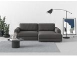 Ecksofa TRENDMANUFAKTUR "Bourbon, Mega Designsofa mit tollem Sitzkomfort, Breite 250cm, L-Form", grau (beluga), B:250cm H:84cm T:176cm, 100% Polyester, Sofas, Ecksofa, extra tiefe Sitzfläche, wahlweise mit Sitztiefenverstellung