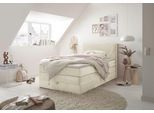 Boxspringbett ED EXCITING DESIGN "Luzern", beige (creme), B:141cm L:209cm, 92% Polyester, 8% Nylon, Komplettbetten, Boxspringbett, inkl. Bettkasten