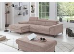 Ecksofa COTTA "Kitty L-Form, B: 242 cm", braun (mud), B:244cm H:72cm T:166cm, Microfaser (100% Polyester);Flachgewebe (100% Polyester), Sofas, Ecksofa, mit Kopfteilverstellung, optional Bettfunktion & Bettkasten