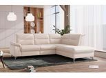 Ecksofa SIT & MORE "Astoria L-Form", beige (creme), B:256cm H:91cm T:225cm, 100% Polyester, Sofas, Ecksofa, wahlweise mit motorischer Relaxfunktion