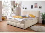 Boxbett OTTO HOME "Hartley inkl. Bettkasten und Topper, auch in Überlänge erhältlich", beige, B:192cm L:210cm, Komplettbetten, Boxbett, wahlweise mit Bonnell- oder TTFK-Matratze in H2, H3 o. H4 erhältlich