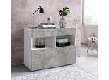 Sideboard OTTO HOME "Sorano", weiß (weiß matt, beton, optik), Sideboards, Sideboard, Breite 111 cm