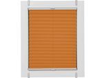 Plissee SUNLINES "One Size Style Crepe", orange (orange, grau, grau), B:55cm H:100cm, Obermaterial: 85% Polyester, 15% sonstige Fasern, Plissees, Plissee, Zubehörfarbe grau, zum Klemmen
