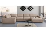 Wohnlandschaft HOME AFFAIRE "Bloomfield, Mega Polsterecke, Breite 390cm, viel Platz, U-Form", beige (portabella), B:390cm H:84cm T:209cm, 100% Polyester, Sofas, Wohnlandschaft, In verschiedenen Größen bestellbar