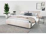Polsterbett HOME AFFAIRE "Adrina mit Biesenoptik, Feincord und Luxus-Microfaser", weiß, B:202cm H:91cm L:230cm, 95% Polyester;5% Nylon, Betten, Polsterbett, bis 280kg, auch in Überlänge 220 cm, 4 Breiten bis 200cm