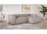 Ecksofa S.OLIVER "EMMERIK Designersofa, L-Form mit Wellenfederung, B/T/H: 260/155/73 cm", grau (taupe), B:259,5cm H:73cm T:155cm, 100% Polyester, Sofas, Ecksofa, hoher Sitzkomfort, gemütlich und modern, auch in Cord