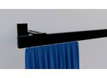 Gardinenstange INDEKO "Bern", schwarz, L:400cm, Aluminium, Gardinenstangen, Gardinenstange, Innenlauf Komplett-Set inkl. Gleitern und Montagematerial