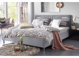 Polsterbett "Elba", grau, B:210cm L:210cm, Bezug Bett: Microfaser (100% Polyester) oder Strukturstoff (77% Polyester, 23% Viskose);Bonnell-Federkernmatratze: 51% Polypropylen, 39% Polyester und 10% Baumwolle;Kaltschaummatratze: 100% Polyester, Bezug abnehm- und waschbar bis 60C, WESTFALIA SCHLAFKOMFORT, Betten, Polsterbett, wahlweise mit LED-Beleuchtung