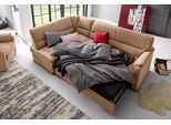 Ecksofa SIT & MORE "Pisa L-Form", braun, B:245cm H:89cm T:161cm, NaturLEDER (echtes Rindsleder), Korpus in Kunstleder SOFTLUX;Luxus-Microfaser (90% Polyester, 10% Polyamid);Struktur (100% Polyester);Luxus-Microfaser ALTARA NUBUCK (100% Polyester), Sofas, Ecksofa, mit Federkern, wahlweise mit Bettfunktion