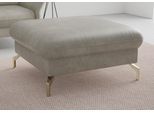 Hocker SIT & MORE "Fashion", grau (hellgrau), B:89cm H:45cm T:89cm, Hocker, Hocker, inklusive Federkern, mit satinierten Nickelfüßen