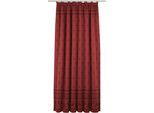 Vorhang WIRTH "Romo" Gr. 1, rot, B:135cm H:145cm, Jacquard, Baumwolle, Polyester, Gardinen, Vorhang