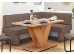 Eckbank HOME AFFAIRE, braun (cappuccino), B:142cm H:89cm T:182cm, Sitzbänke, Eckbank