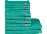 Handtuch Set ROSS "Sinfonie", blau (karibik), Frottier, Frottier, Obermaterial: 100% Baumwolle, Handtuch-Sets, Handtuch Set, beinhaltet Gästetücher, Handtücher und Badetücher