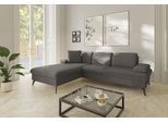Ecksofa SIT & MORE "Morris Jubi L-Form, B: 247 cm", braun (walnut), B:247cm H:83cm T:171cm, 100% Polyester, Sofas, Ecksofa, mit Armteilfunktion & 1 Zierkissen, optional Bettfunktion