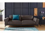 2,5-Sitzer W.SCHILLIG "montanaa", braun (braun z59), B:232cm H:78cm T:94cm, Sofas, 2 5-Sitzer, mit Metallfüßen in Schwarz pulverbeschichtet, Breite 232 cm