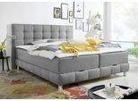 Boxbett HOME AFFAIRE "Vaasa", grau, B:214cm L:210cm, Komplettbetten, Boxbett, inkl. Bettkasten & Topper, XXL-Ausführung, Überlänge 220 cm