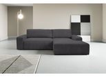 Ecksofa WERK2 "Rotterdam-L 267 x 165 cm modern und bequem", grau (anthrazit), B:267cm H:85cm T:165cm, 90% Polyester, 10% Nylon, Sofas, Ecksofa, Cord, L-Form, Schlaffunktion, Bettkasten