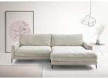 Ecksofa HOME AFFAIRE "Downtown, B/T/H: 272/190/84 cm L-Form", grau (hellgrau), B:272cm H:84cm T:190cm, 88% Polyester, 12% Polyacryl, Sofas, Ecksofa, weicher Sitzkomfort auch in Cord und Bouclé, incl. Zierkissen