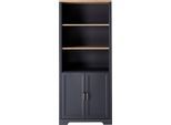 Aktenschrank INNOSTYLE, grau (graphit, absetzung artisan eiche), B:86cm H:204cm T:38cm, ABS-Kunststoff, Dekorfolie, FSC-zertifizierter Holzwerkstoff, Hartfaserplatte, Kunststoff, Schränke, Aktenschrank