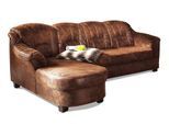 Ecksofa HOME AFFAIRE "Budapest zeitlos & elegant, bequeme Armlehnen, L-Form", braun (mokka), B:242cm H:84cm T:80cm, Sofas, Ecksofa, wahlweise mit Bettfunktion, mit Recamiere oder Ottomane
