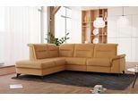 Ecksofa SIT & MORE "Astoria L-Form", gelb (dijon), B:256cm H:91cm T:225cm, 100% Polyester, Sofas, Ecksofa, wahlweise mit motorischer Relaxfunktion