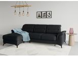 Ecksofa SIT & MORE "Sinatra L-Form", schwarz, B:258cm H:85cm T:170cm, 98% Polyester, 2% Polyamid, Sofas, Ecksofa, mit Recamiere, optional mit Kopfteilverstellung und Armteilfunktion