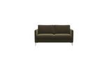 2-Sitzer FLEXLUX "Fiore, super Sitzkomfort durch Kaltschaum im Sitz", grün (moss grün), B:149cm H:85cm T:92cm, 100% Polyester, Sofas, 2-Sitzer, schmale Armlehnen, Füße Alu